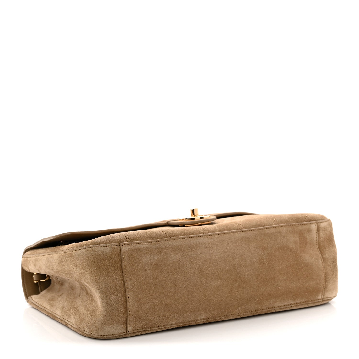 Chanel Suede Calfskin Small Souplissimo Maxi Flap Dark Beige 4 of 10