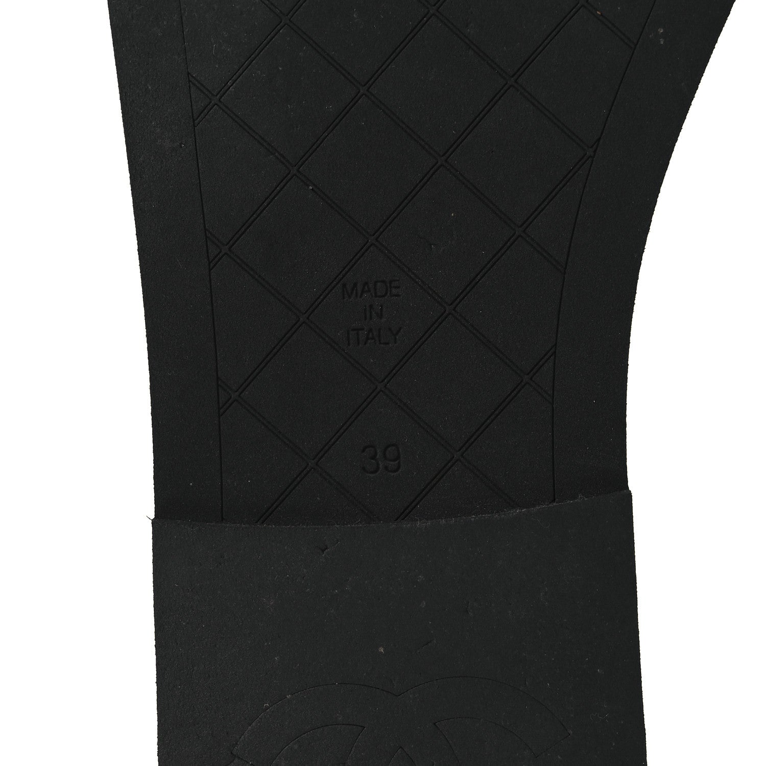 Chanel Lambskin Quilted Textured CC Mules Sandals 39 Black 8 of 11
