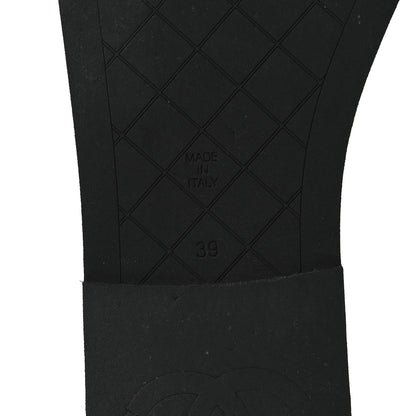 Chanel Lambskin Quilted Textured CC Mules Sandals 39 Black 8 of 11