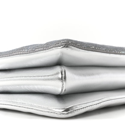 Louis Vuitton Satin Sequin Embroidered Monogram Coussin BB Silver 8 of 9