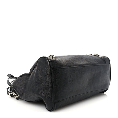 Balenciaga Chevre Silver Metallic Edge Hardware Velo Black 4 of 10