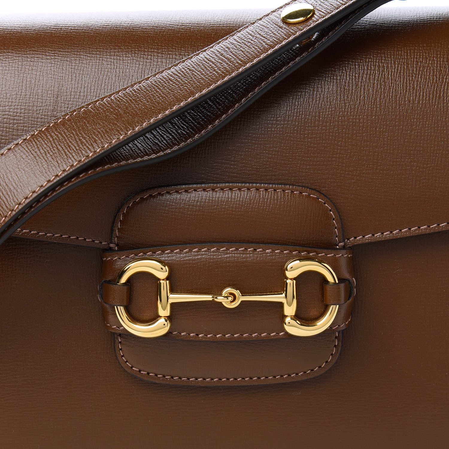 Gucci Azalea Calfskin Horsebit 1955 Shoulder Bag Brown Sugar 10 of 10