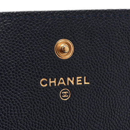 Chanel Caviar Quilted Large Boy Gusset Flap Wallet Blue 6 of 11