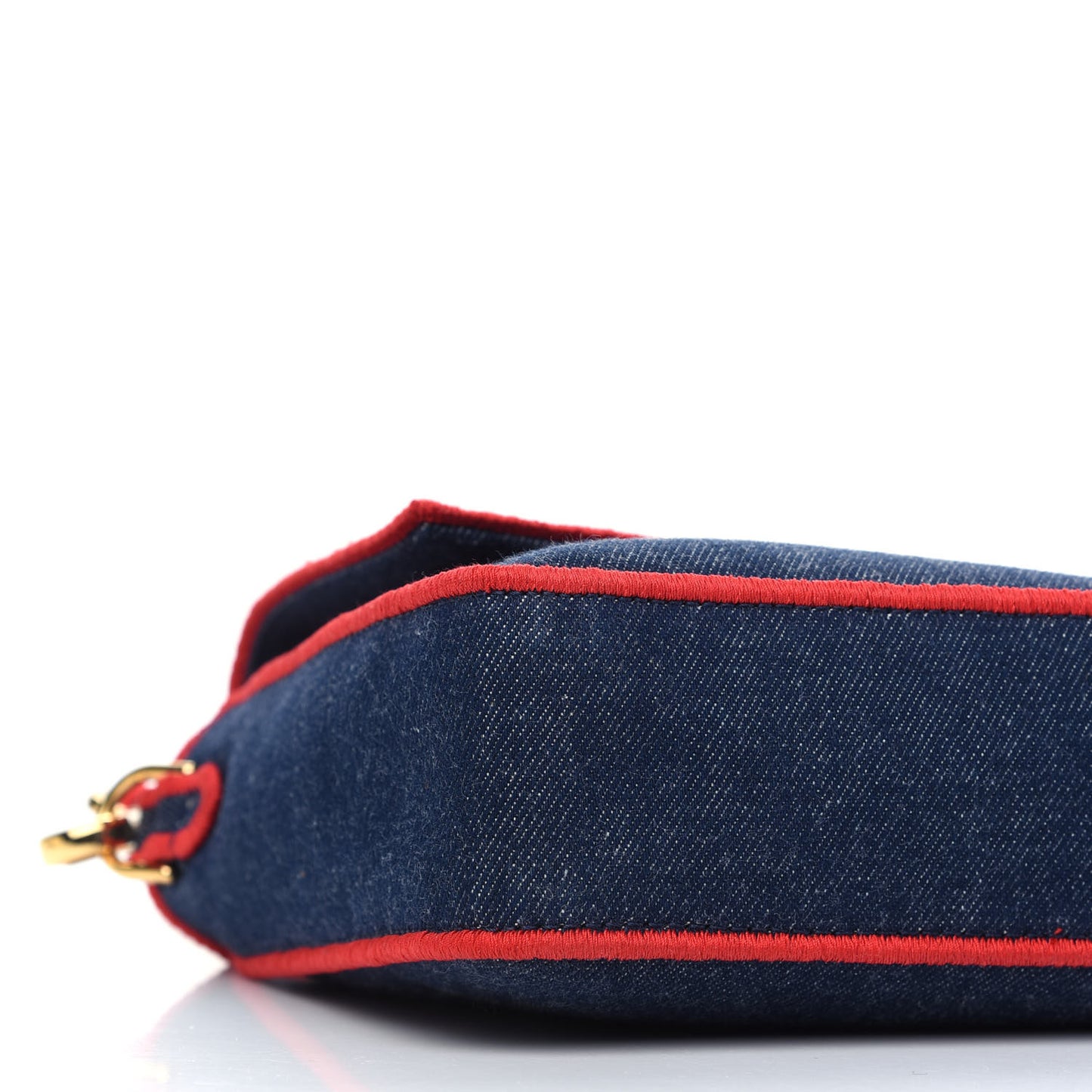 Denim Large Baguette Blue Rosso