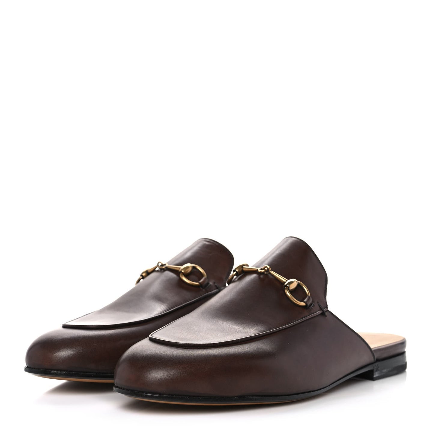 Calfskin Womens Princetown Slippers 38.5 Brown