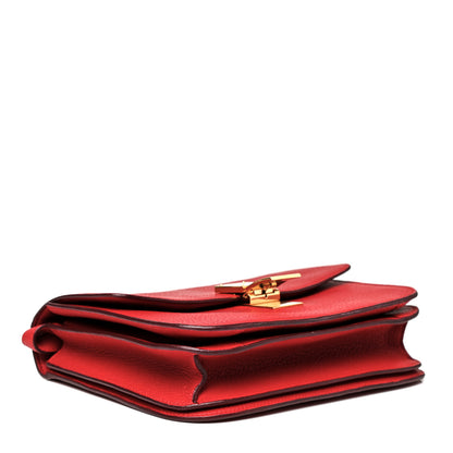 Celine Goatskin Medium Classic Box Flap Bag Carmin 4 of 10