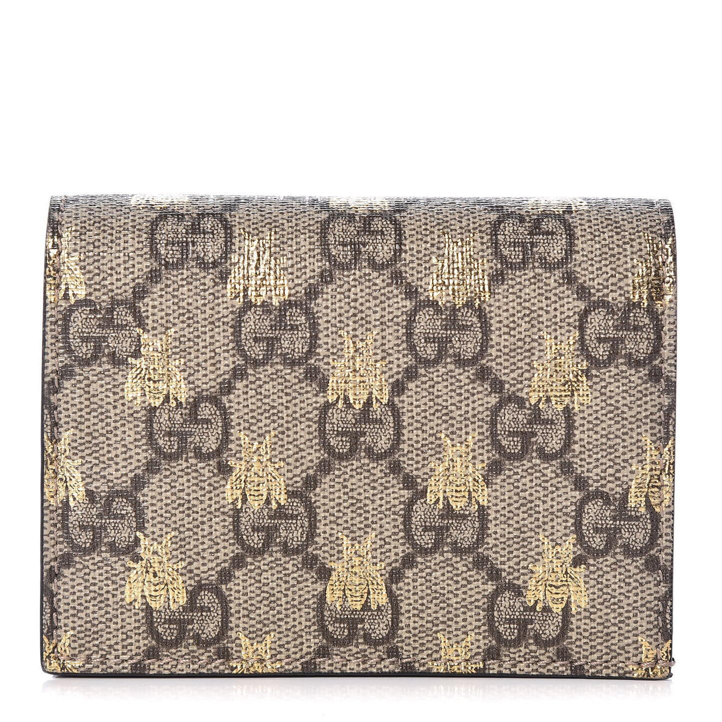 GG Supreme Monogram Bee Print Card Case