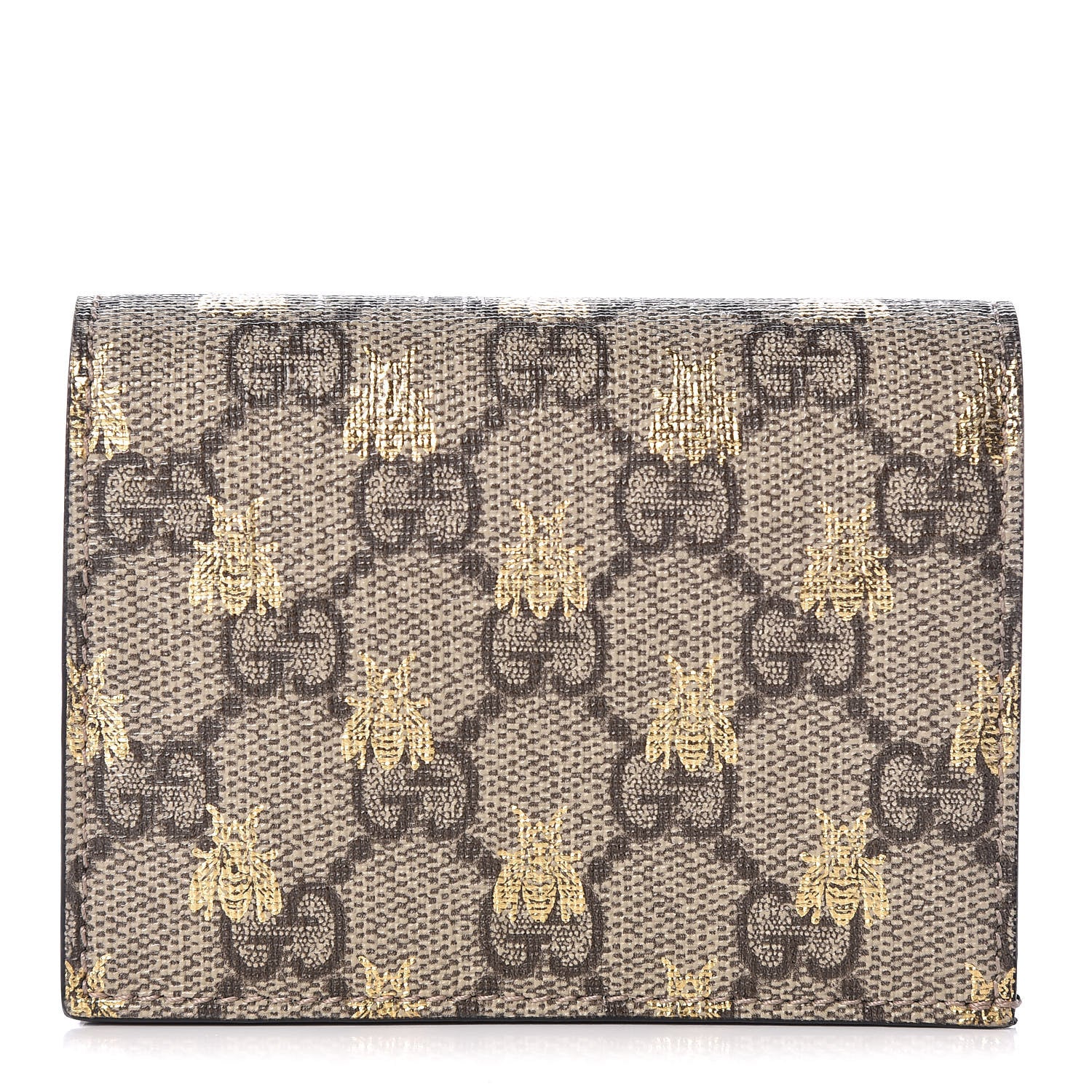 Gucci GG Supreme Monogram Bee Print Card Case 1 of 8