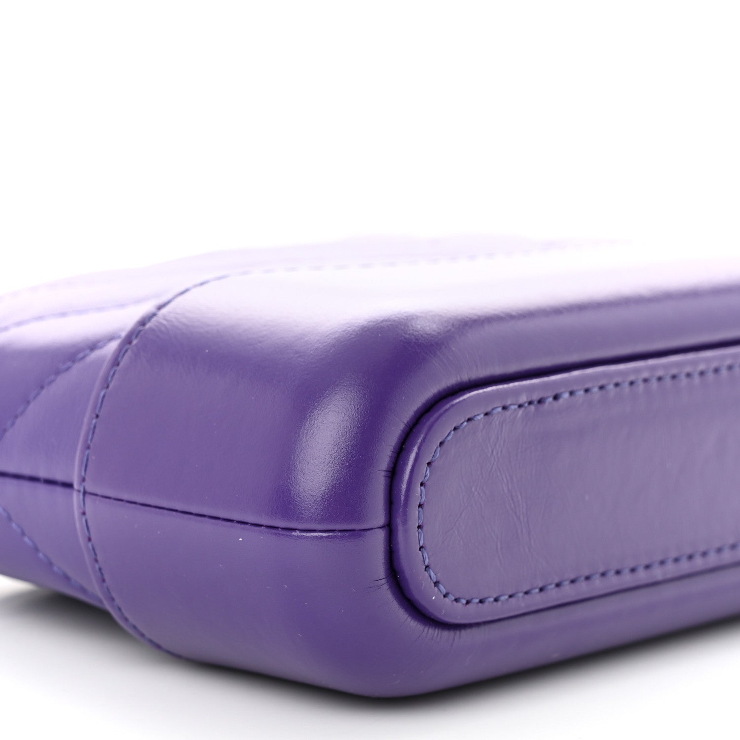 Chanel Aged Calfskin Quilted Small Gabrielle Clutch With Chain Purple 9 of 11