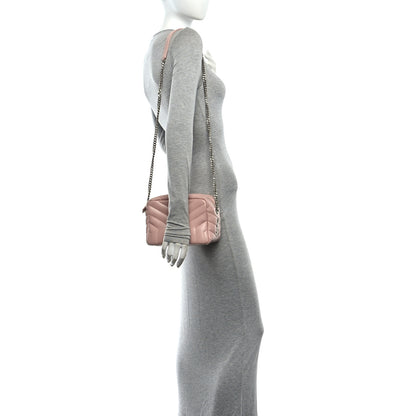 Saint Laurent Calfskin Y Quilted Monogram Small Loulou Camera Pale Pink 2 of 10