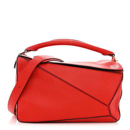 Loewe Calfskin Medium Puzzle Bag Scarlet 1 of 10