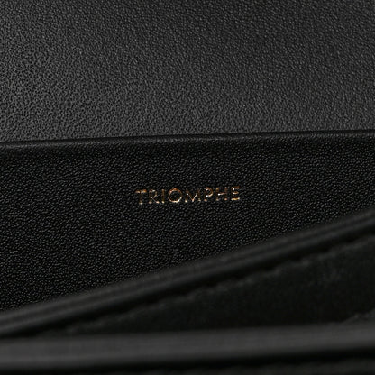 Celine Shiny Calfskin Medium Triomphe Black 7 of 12