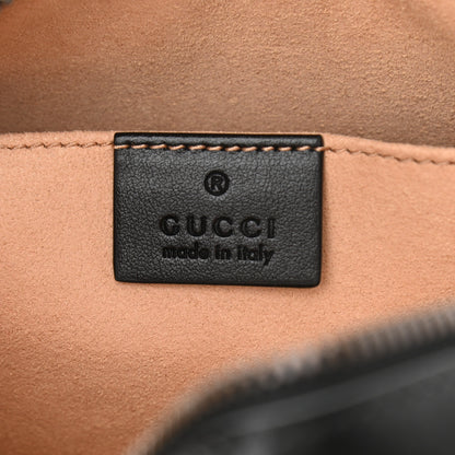 Gucci Calfskin Matelasse Small GG Marmont Chain Shoulder Bag Black 6 of 10