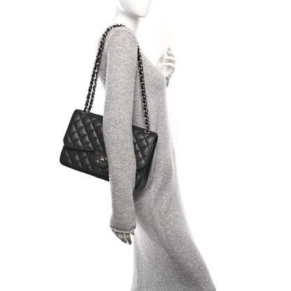 Chanel Caviar Quilted Jumbo Double Flap Black 2 of 10