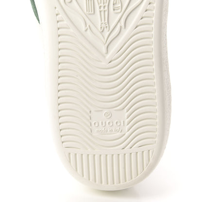 Gucci Calfskin Crocodile Web Mens Ace Sneakers 9 White Green 9 of 10