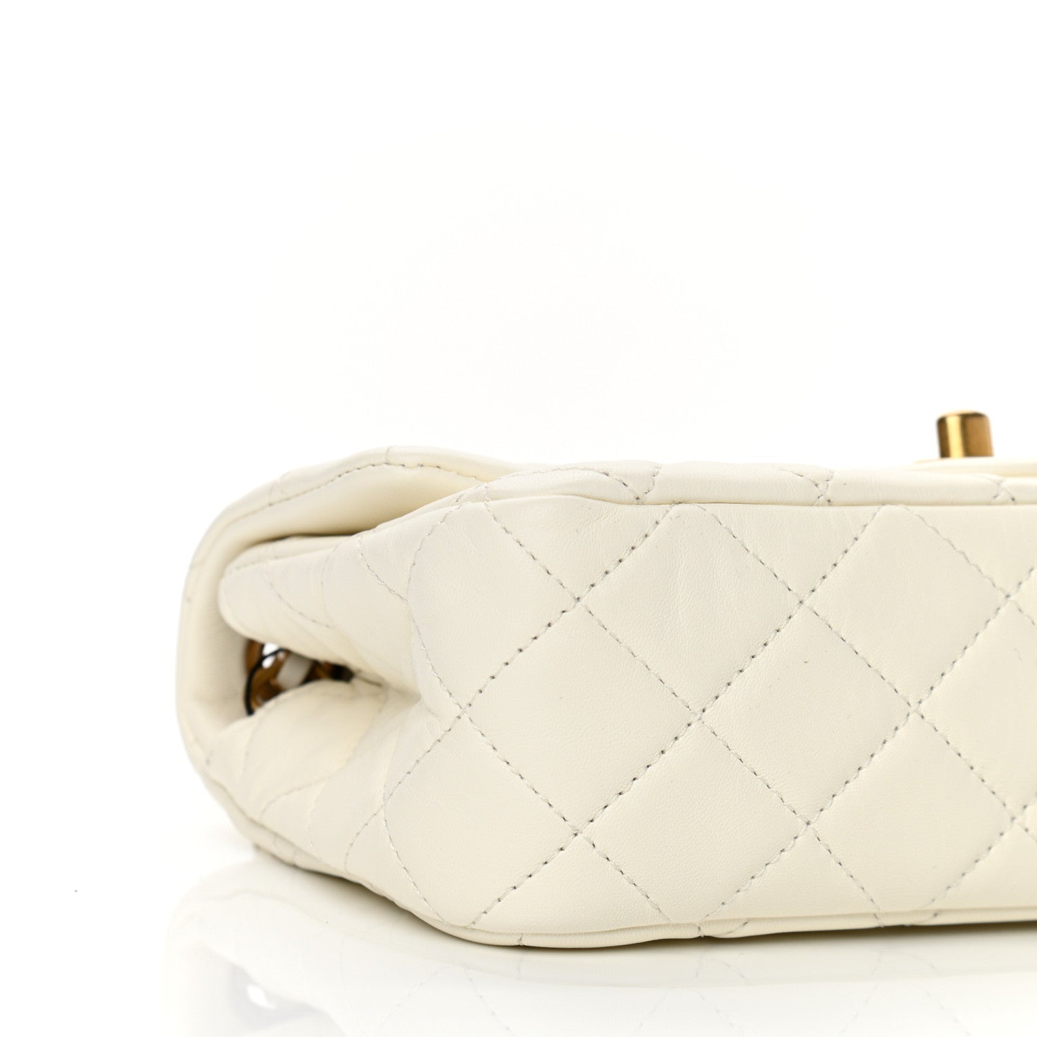 Chanel Lambskin Quilted Mini Rectangular Pearl Crush Flap White 9 of 11