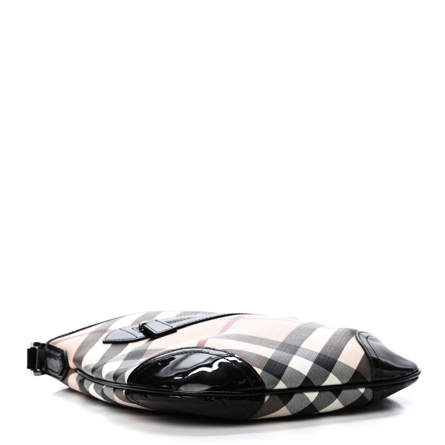 Patent Nova Check Dryden Crossbody Bag Black