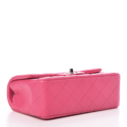 Chanel Lambskin Quilted Mini Rectangular Flap Dark Pink 4 of 11