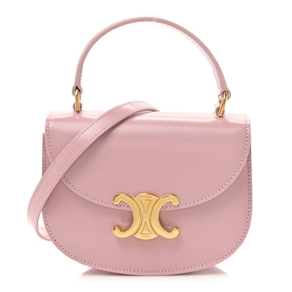 Celine Shiny Calfskin Triomphe Mini Besace Clea Light Pink 1 of 12