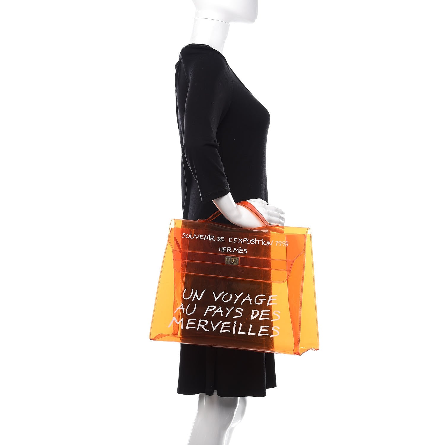 Hermes Vinyl Souvenir De L'Exposition Kelly Orange 2 of 8