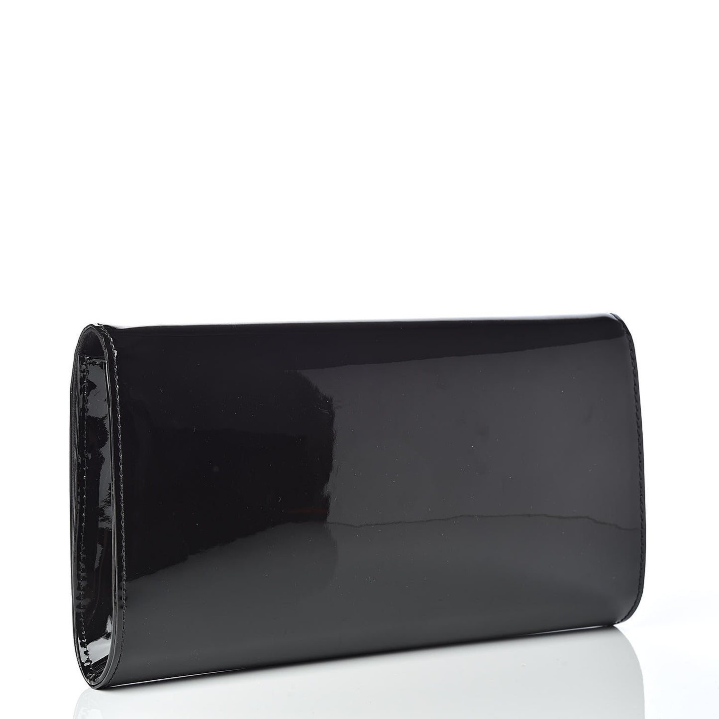 Patent Louise Clutch Black
