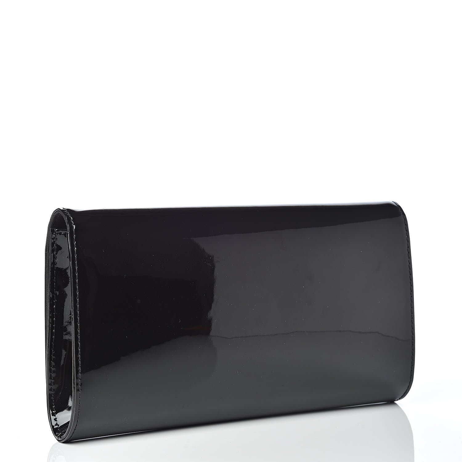 Louis Vuitton Patent Louise Clutch Black 3 of 7