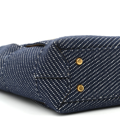 Bottega Veneta Denim Maxi Intrecciato High Frequency Chain Tote Indigo 9 of 11