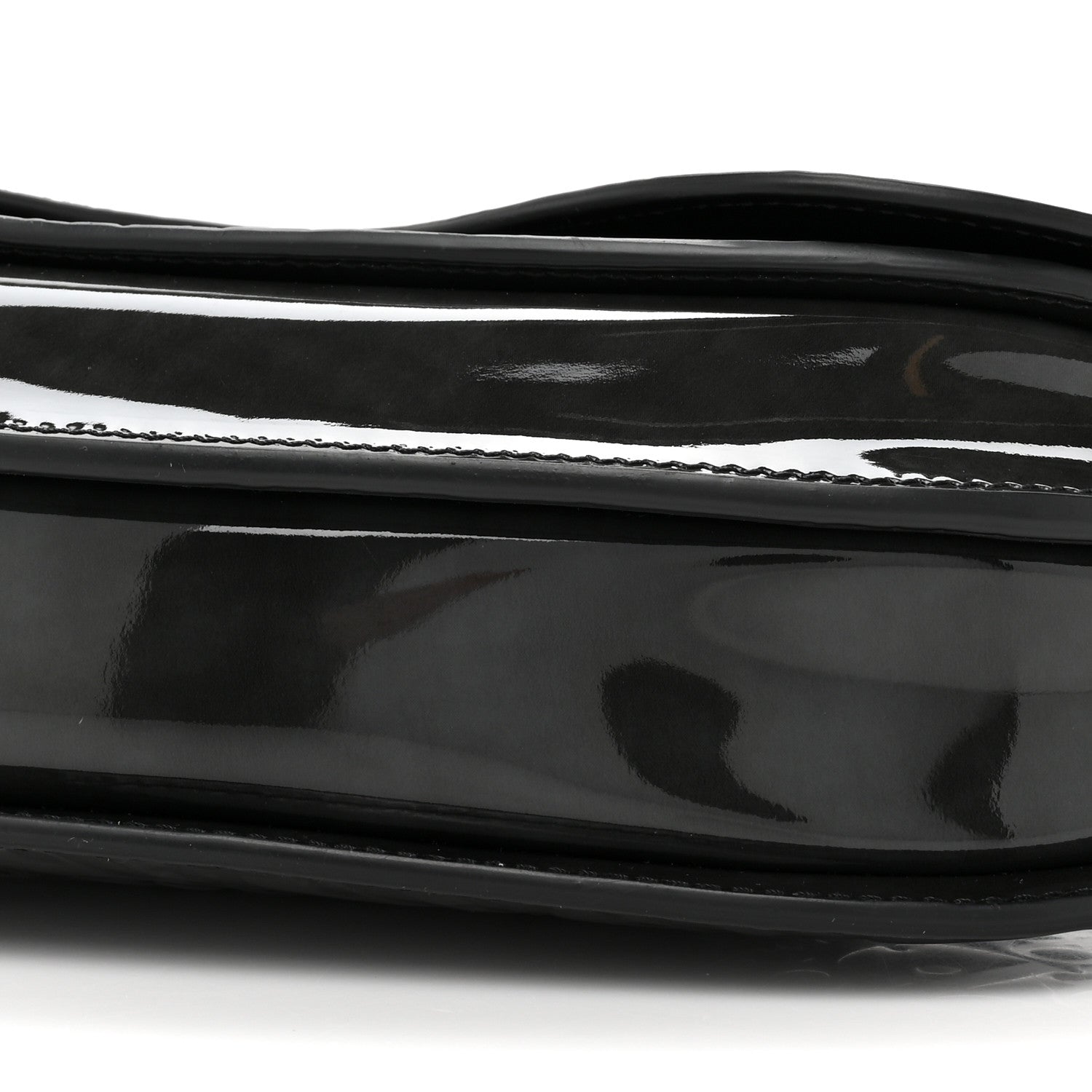 Christian Dior Patent Oblique Embossed Saddle Boxy Bag Black 9 of 10