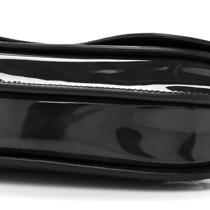 Christian Dior Patent Oblique Embossed Saddle Boxy Bag Black 9 of 10