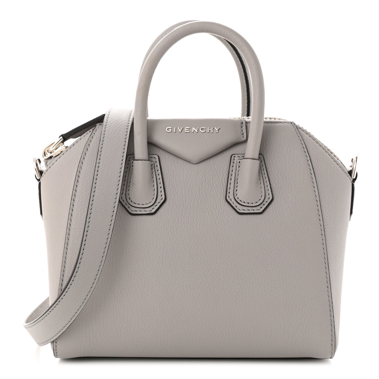 Givenchy Sugar Goatskin Mini Antigona Pearl Grey 1 of 13