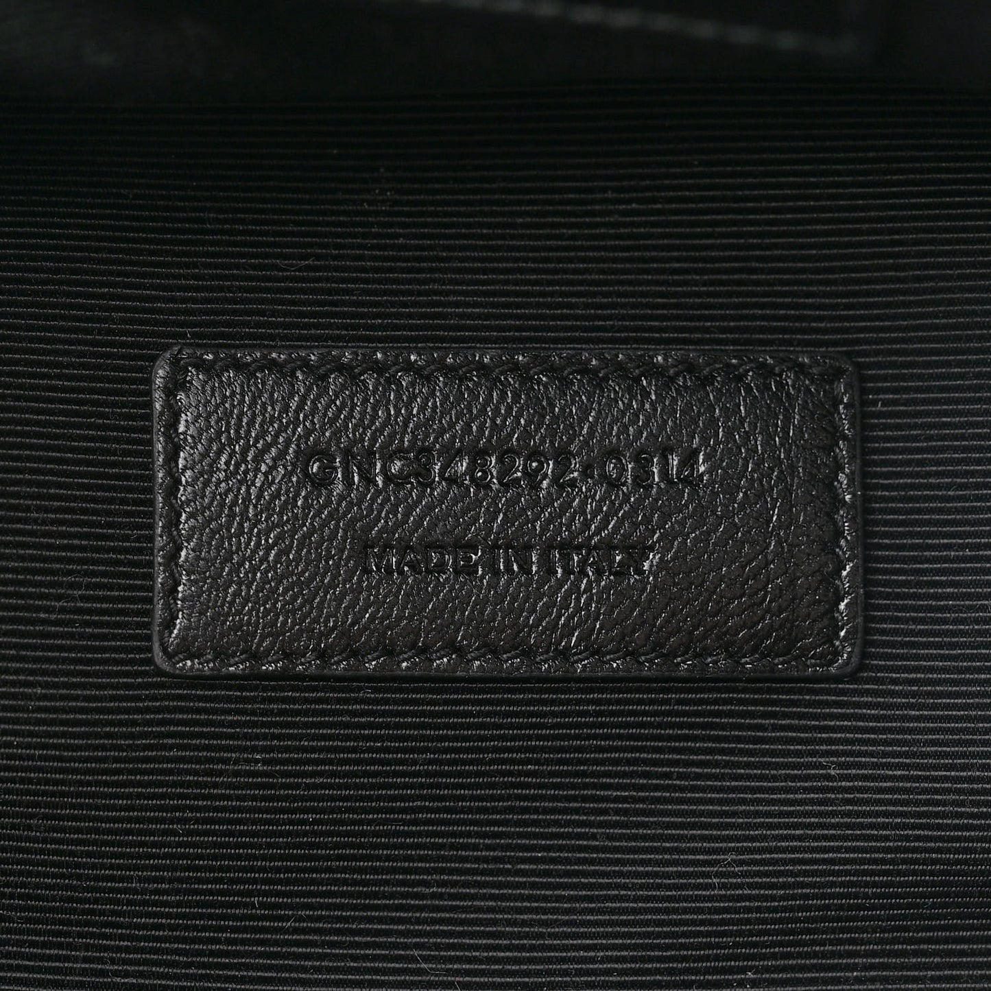 Grained Calfskin Cosmetic Pouch Black