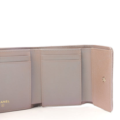 Chanel Iridescent Caviar Quilted Small Flap Wallet Beige 5 of 14