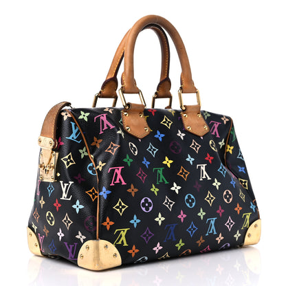 Louis Vuitton Monogram Multicolor Speedy 30 Black 3 of 20