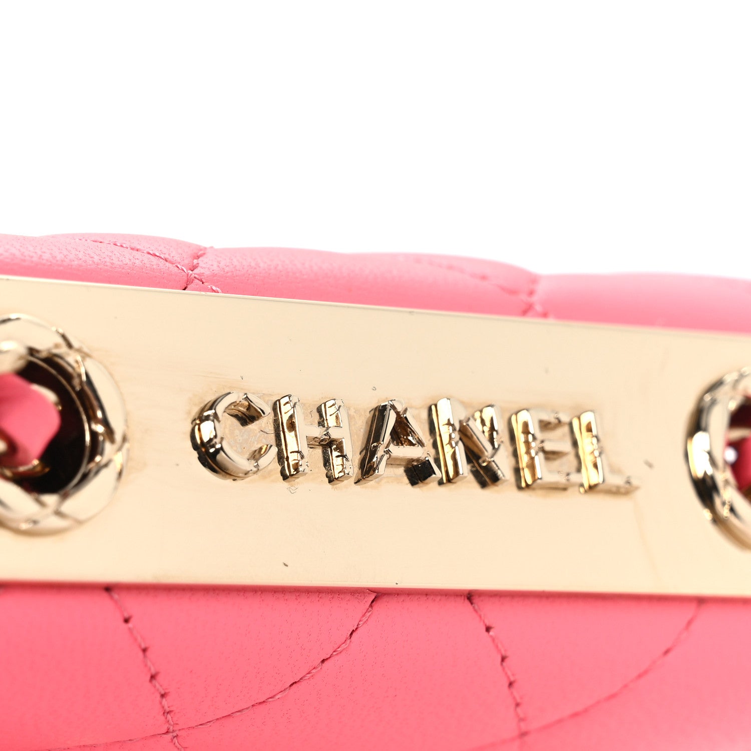 Chanel Lambskin Quilted Mini Trendy CC Chain Wallet Pink 11 of 14