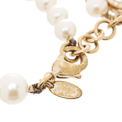 Chanel Pearl Crystal CC Bracelet Gold 3 of 3