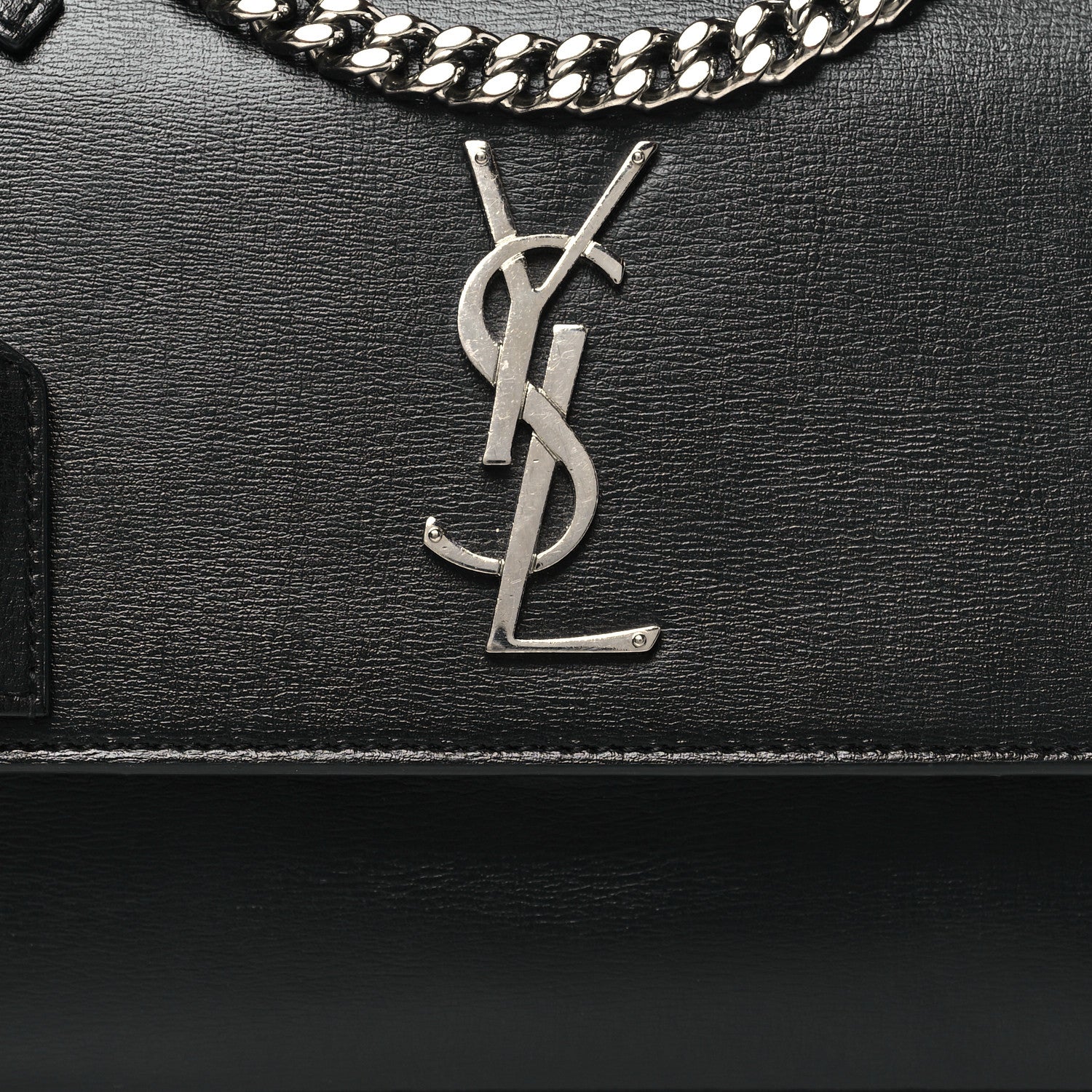 Saint Laurent Calfskin Medium Monogram Sunset Black 8 of 11