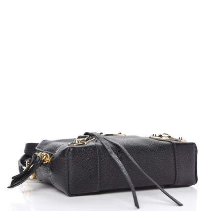 Balenciaga Chevre Gold Metallic Edge Hardware XS Reporter Crossbody Black 4 of 9