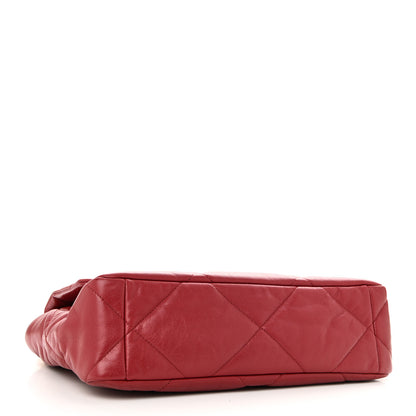 Chanel Goatskin Quilted Large Chanel 19 Flap Red 4 of 10