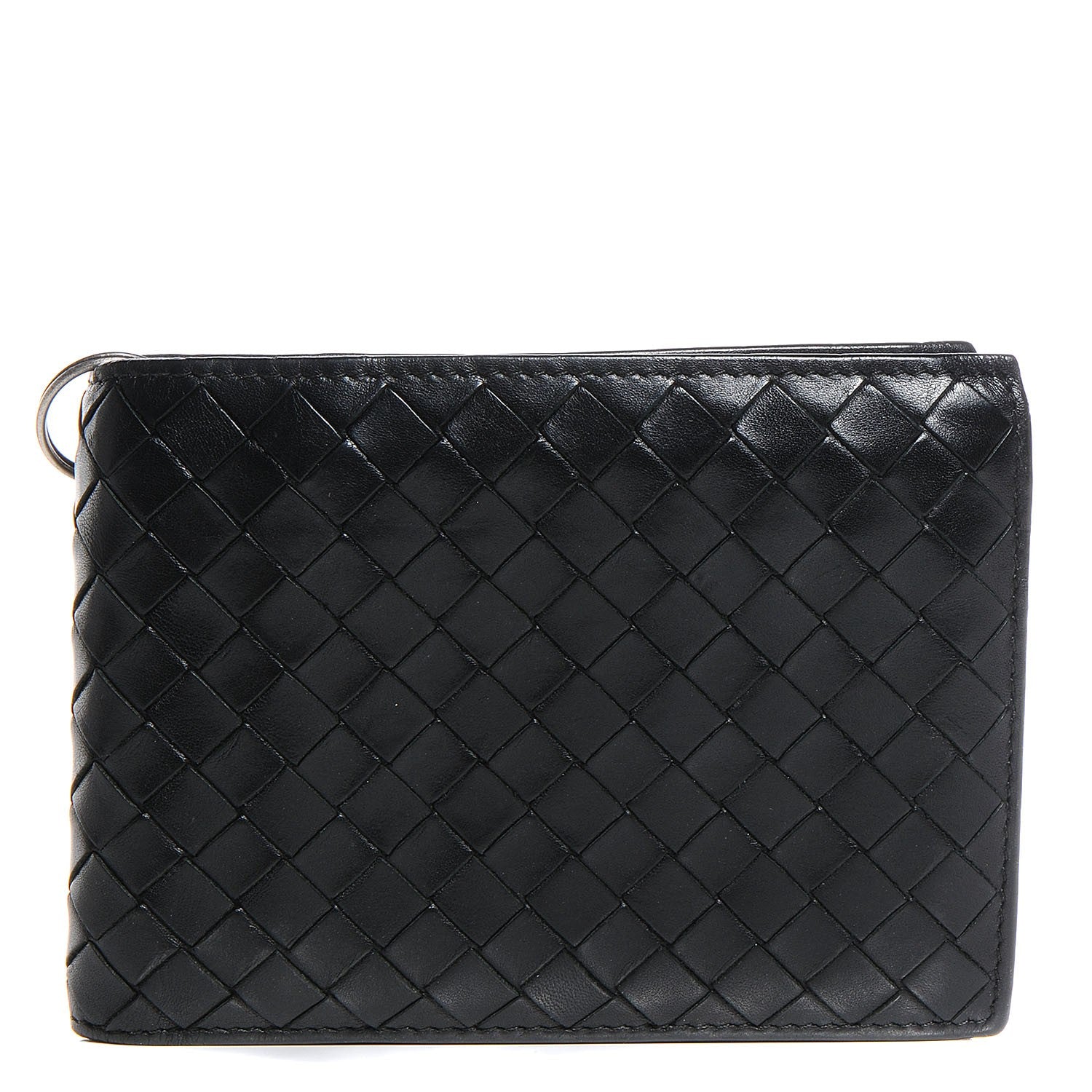 Bottega Veneta Nappa Intrecciato Chain Bi-Fold Wallet Nero Black 1 of 8