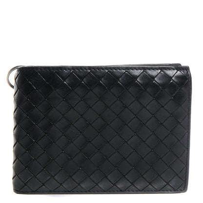 Bottega Veneta Nappa Intrecciato Chain Bi-Fold Wallet Nero Black 1 of 8