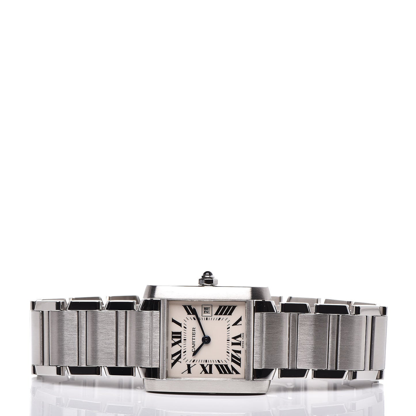 Stainless Steel 25mm Tank Francaise Quartz Watch