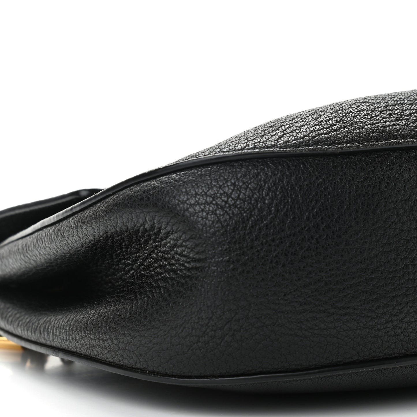 Grained Lambskin Drew Shoulder Bag Black