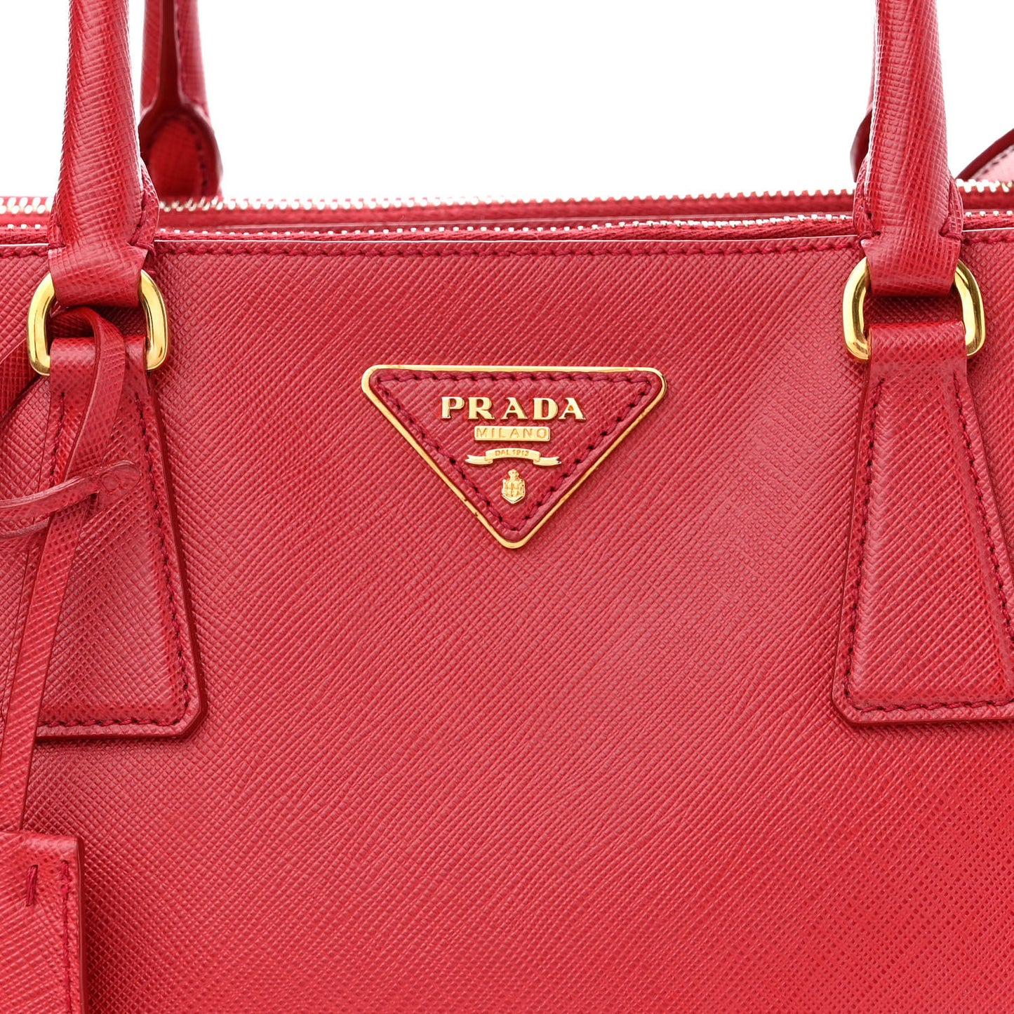 Saffiano Small Galleria Double Zip Tote Fuoco
