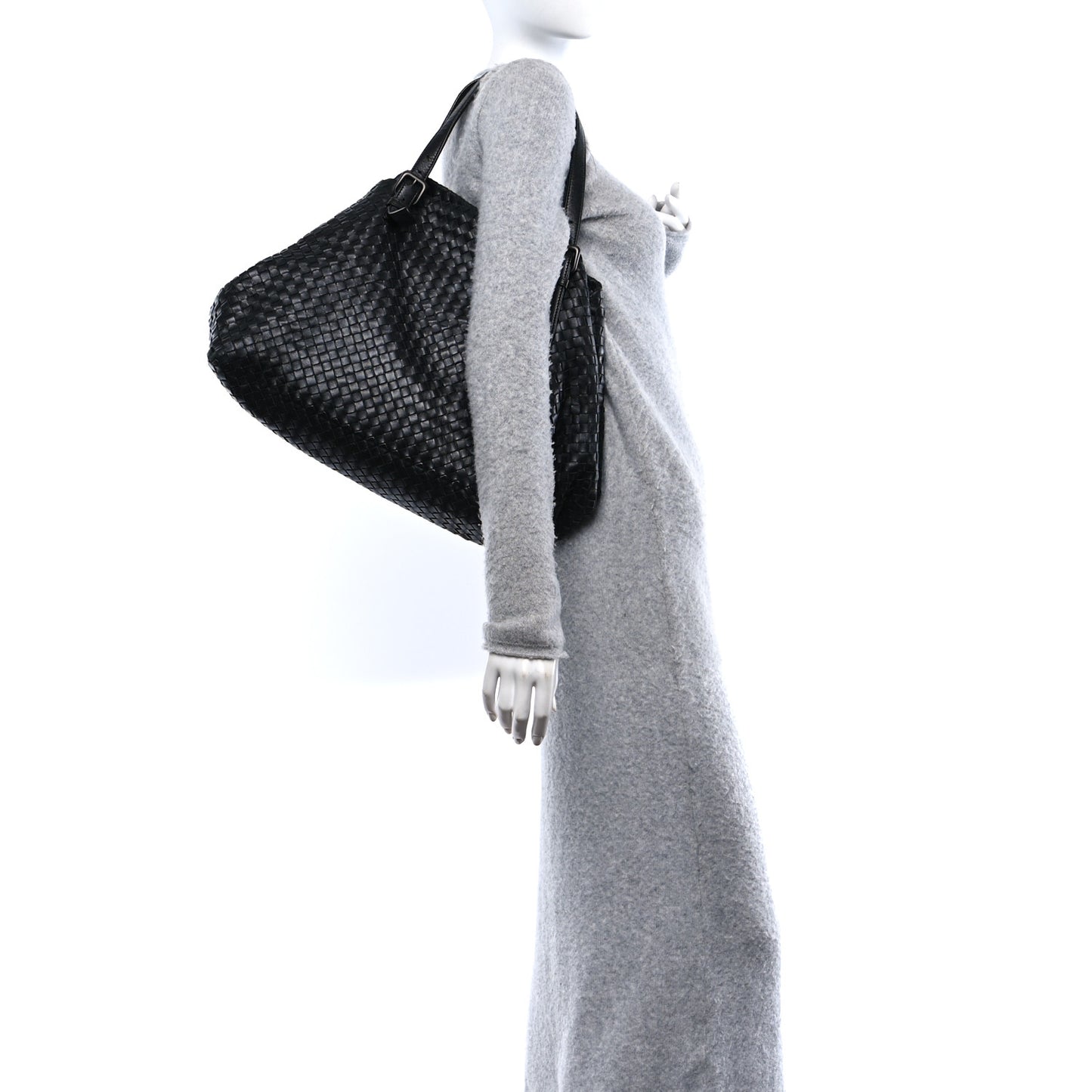 Nappa Intrecciato Large Cesta Tote Black