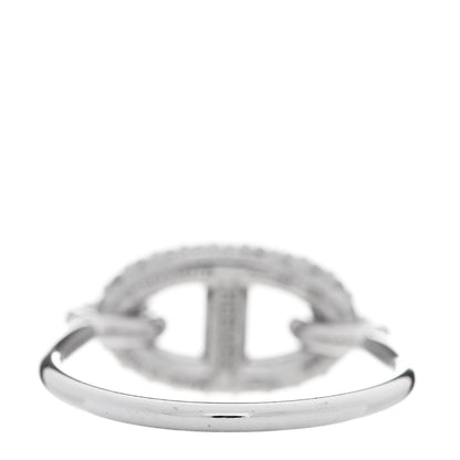 Hermes 18K White Gold Diamond New Farandole Ring 53 6.5 3 of 5