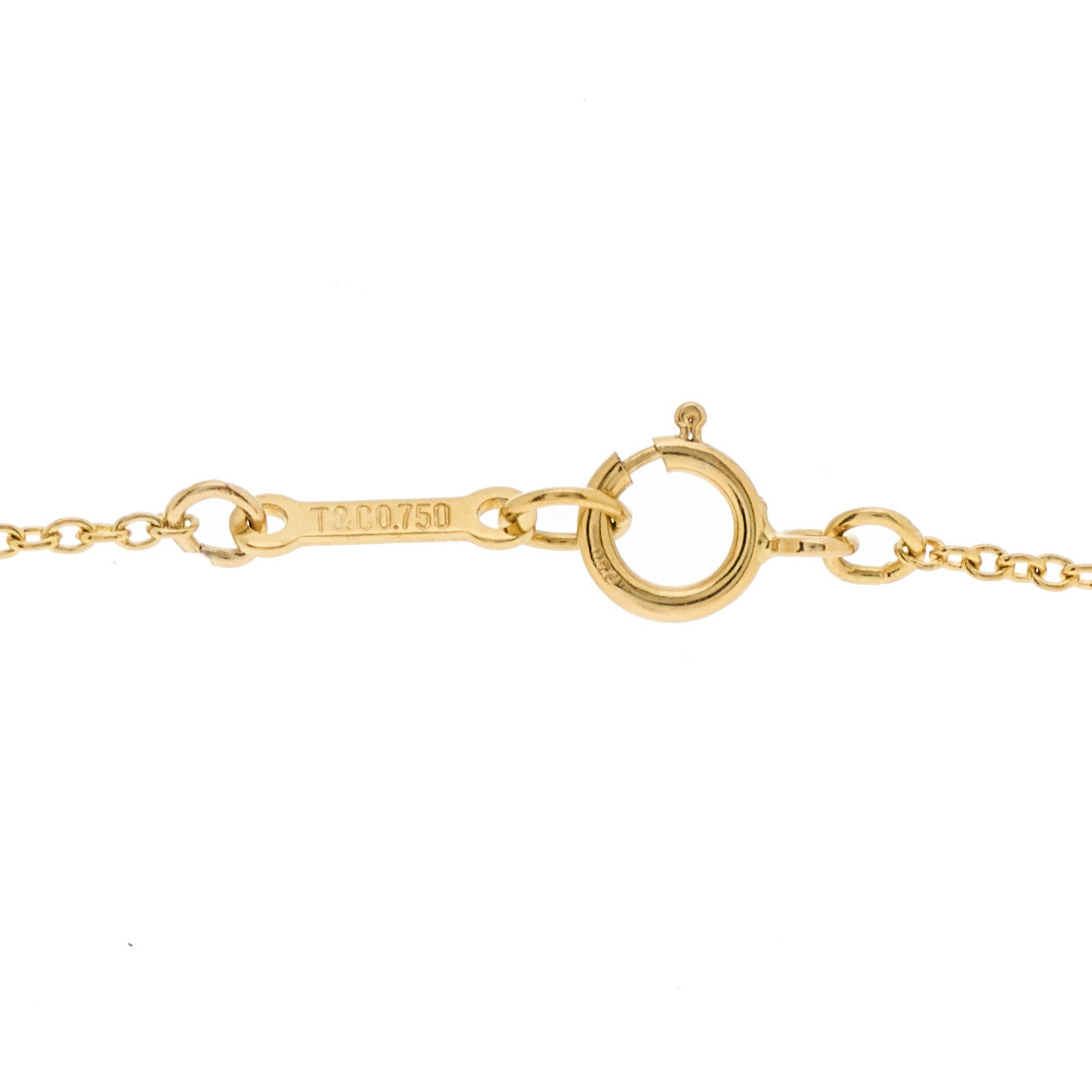 18K Yellow Gold 12mm Elsa Peretti Cross Pendant Necklace