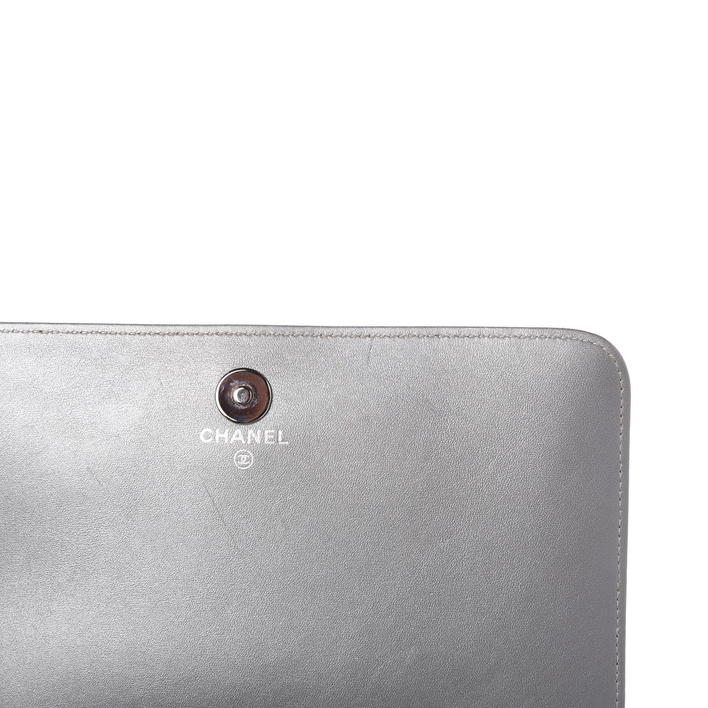 Patent Strass Wallet On Chain WOC Silver