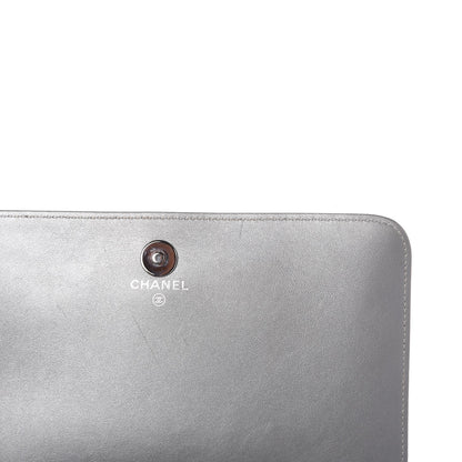 Chanel Patent Strass Wallet On Chain WOC Silver 11 of 13