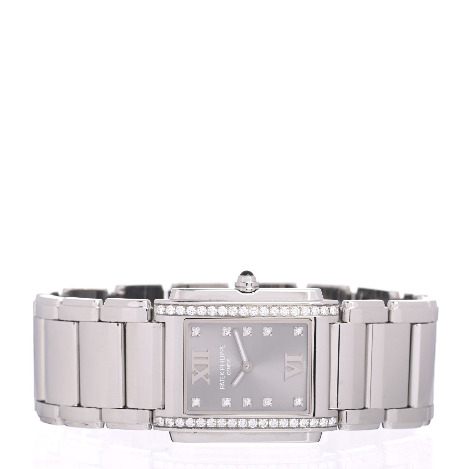 Patek Philippe Stainless Steel Diamond 25mm Twenty-4 Quartz Watch Eternal Gray 4910/010 2 of 4