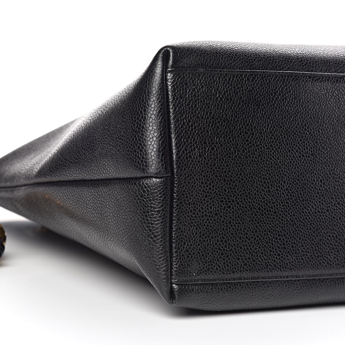 Caviar Large CC Shoulder Bag Black